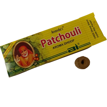 Füstölő - Patchouli (Ananda's) - füstölő égetővel!